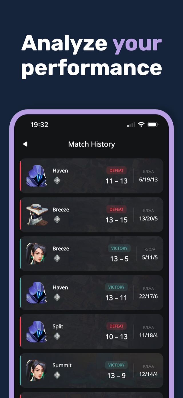 Match history